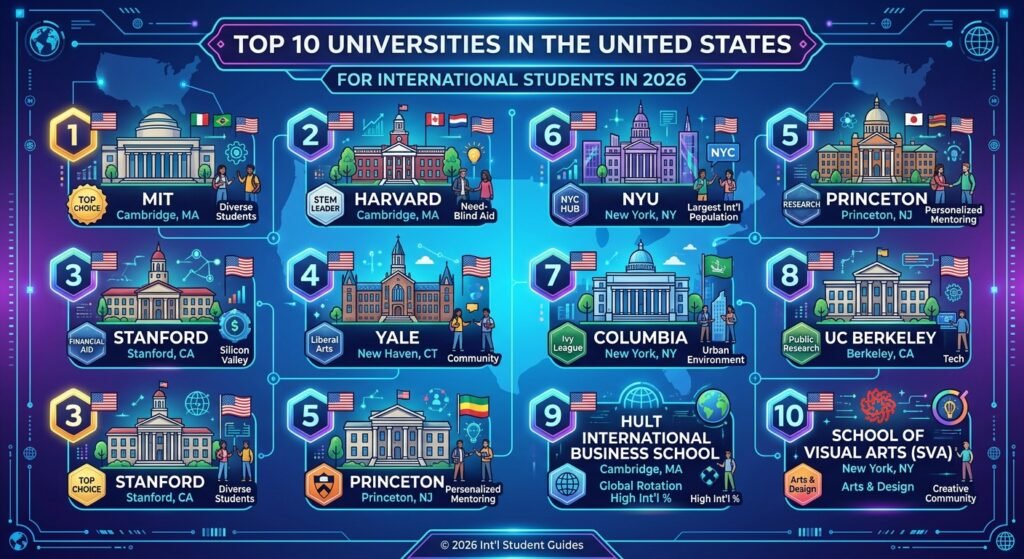 Top 10 Universities in the United States for International Students in 2026